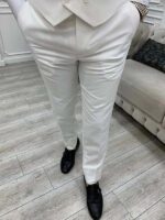 3 Piece Slim Fit Wedding White Suit For Sale