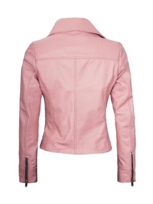 Ninfa Women Motorcycle Leather Pink Jacket