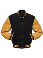 Black And Yellow Varsity College Jacket