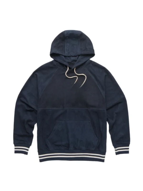 Blue Suede Pullover Hoodie