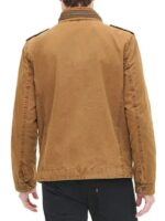 Brown Denim Jacket For Mens