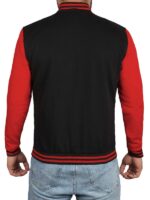 Mens And Womens Letterman Red and Black Varsity Jacket