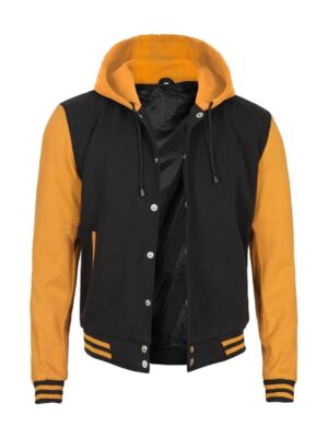 Mens And Womens Varsity Letterman Jacket with Hood