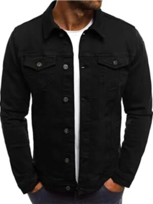 Mens Black Denim Jacket (1)