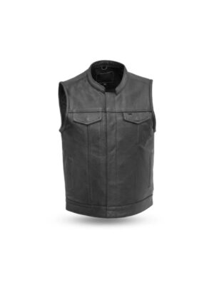 Men’s Blaster Leather Vest Black