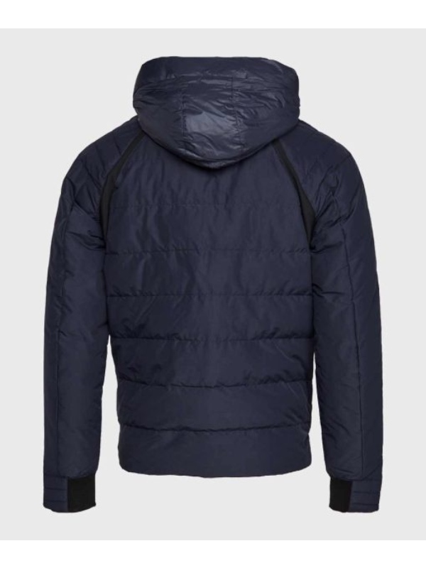 Mens Hooded Blue Winter Puffer Jacket For Sale