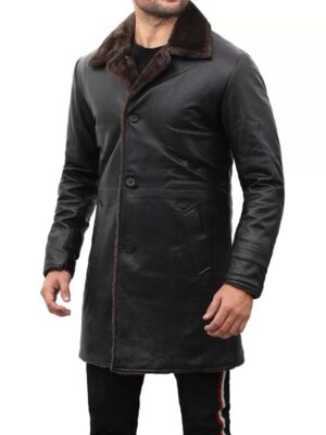 Mens Shearling Leather Coat