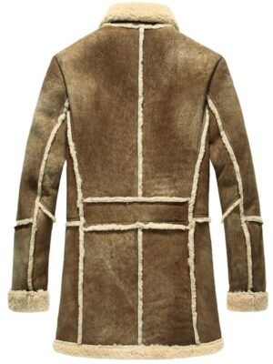 Mens Shearling Reacher Style Sheepskin Leather Coat