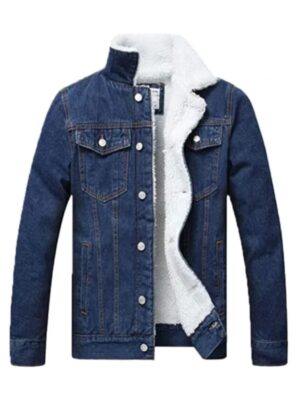 Mens Sherpa Denim Jacket