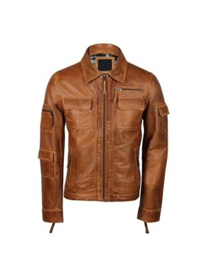 Mens Vintage Retro Biker Jacket