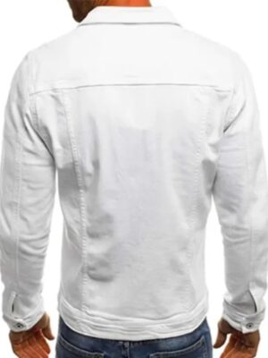 Mens White Denim Jean Jacket