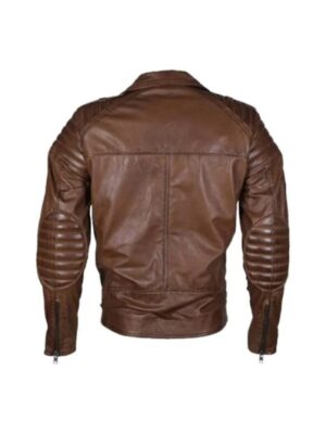 Shop Brown Biker Leather Jacket For Mens