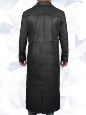 Shop Mens Leather Black Winter Trench Coat