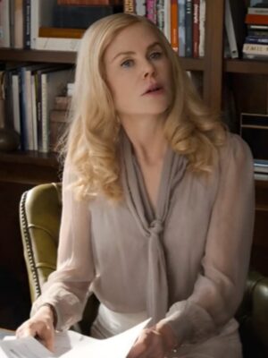 The Perfect Couple Nicole Kidman Tie Collar Blouse Shirt