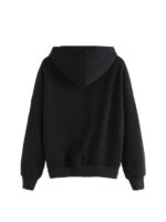 Unisex Black Pullover Fleece Hoodie