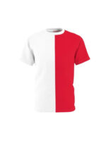 White And Red Color Block T-Shirt