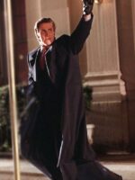 American Psycho 2000 Patrick Bateman Wool Trench Coat Black