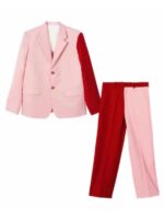 American Rapper Igor Tyler the Creator Costume Suit Pink And Red