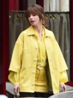 Emily Cooper Emily In Paris Season 04 Lily Collins Yellow Oversized Jacket