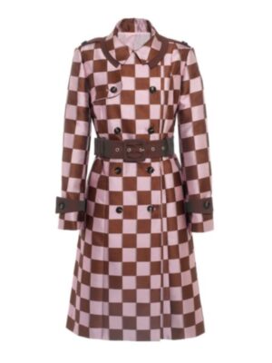 Emily In Paris Lily Collins Checkered Coat