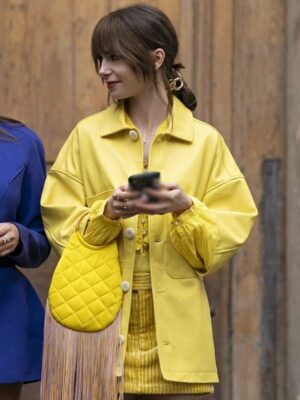 Emily In Paris S04 Lily Collins Yellow Jacket