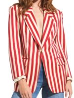 Emily in Paris S4 Lily Collins Stripe Suit