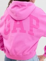 Gap Arch Logo Cropped Pullover Hoodie