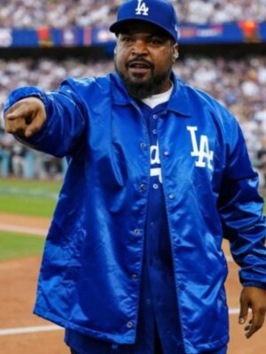 Los Angeles Dodgers Ice Cube Blue Satin Jacket