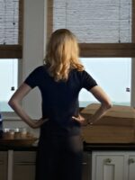 Nicole Kidman The Perfect Couple Short Sleeve Blue Shirt