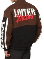 Loiter Racing Varsity Jacket - Brown'