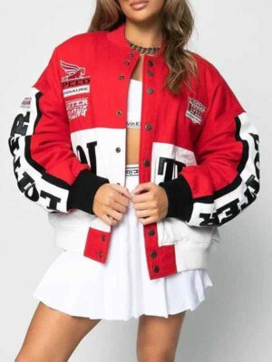 LOITER Racing Motor Sport Varsity Bomber Jacket