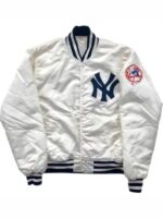 New York Yankees 90s Satin Bomber Jacket For Unisex