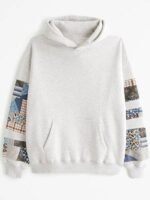 Uniex Abercrombie Patchwork Pullover Hoodie on sale