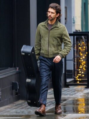 Ben Whishaw Black Doves 2024 Green Bomber Jacket