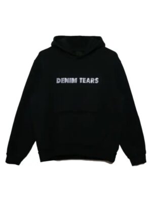 Denim Tears Black Cherub Printed Hoodie For Unsisex