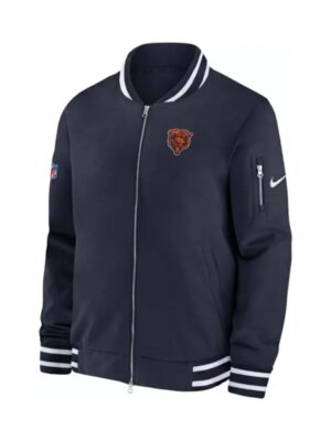 Unisex - 2024 Chicago Bears Sideline Coaches Blue Bomber Jacket