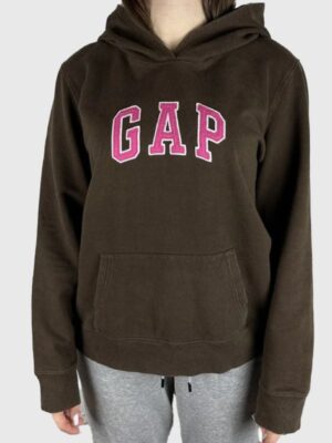 Vintage Unisex Brown And Pink Gp Hoodie