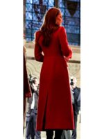 2024 Kate Middleton Christmas Carol Long Red Coat