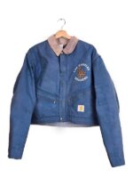 Recreated Vintage 90s Carhartt LA Dodgers Crop Blue Jacket