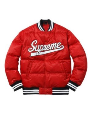 Mens Puffy Varsity Jacket Supreme Puffy Puffer Jacket