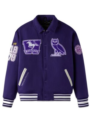 Western OVO Campus 2024 Purple Varsity Jacket