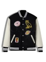 Black & White Re-Created OVO The Simpsons Varsity Jacket