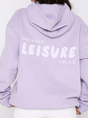 Re-create White Fox Leisure Series Purple Over-sized Hoodie