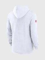 KC Chiefs White Sideline Performance Fleece Hoodie