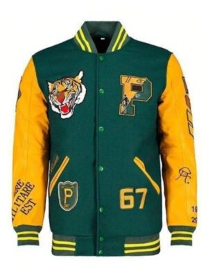 Recreated - Mens The Polo Tiger Varsity Letterman Jacket