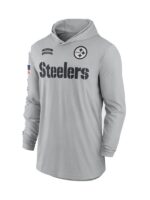 NFL Pittsburgh Steelers 2024 Salute to Service Gray Hoodie