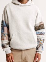 Abercrombie Patchwork Pullover Hoodie