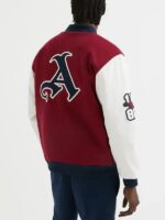 Unisex Arsenal Varsity Full-Snap Jacket In Red and White