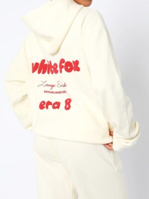 White Fox With Love Always Light Pnk Hoodie