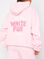 White Fox Future Forward Oversized Pink Hoodie